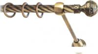 Карнизы для штор Lm Decor Ампир (антик, витая, 2м 25мм, 1 ряд)
