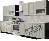 Кухня Артём-Мебель Адель со стеклом МДФ 1.4м (жемчуг матовый текстурный)