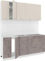 Кухня Кортекс-мебель Корнелия Лира 1.8 без столешницы (капучино/оникс)