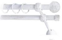 Карнизы для штор Lm Decor Шар малый (белое золото, гладкая, 2.4м 16мм, 2 ряда)