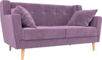 Диван Mebelico Брайтон 2 (микровельвет, сиреневый)