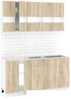 Кухня Кортекс-мебель Корнелия Экстра 1.5 без столешницы (дуб сонома)