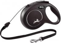 Поводок-рулетка Flexi New Classic M Cord 5 м (черный)