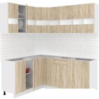 Угловая кухня Кортекс-мебель Корнелия Экстра 1.5x1.9 без столешницы (дуб сонома)