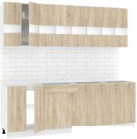 Кухня Кортекс-мебель Корнелия Экстра 2.4 без столешницы (дуб сонома)