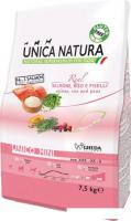Сухой корм для собак Unica Natura Unico Mini с лососем, рисом и горохом 7.5 кг