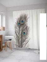 Шторка-занавеска для ванны JoyArty Три пера павлина sc_3785