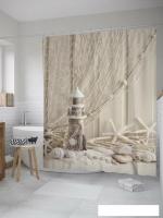 Шторка-занавеска для ванны JoyArty Маяк с декорациями sc_9000