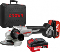 Угловая шлифмашина Crown CT23001-125HX-4 BMC (с 2-мя АКБ)