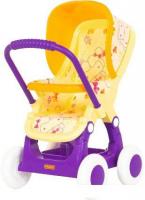 Коляска для кукол Полесье прогулочная 4-х колесная №2 48158 (желтый/фиолетовый)