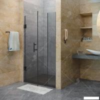 Стеклянная шторка для ванны RGW Hotel HO-02B 350601209-14 (черный/прозрачное стекло)