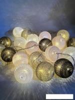 Гирлянда ArtStyle Нитяные шарики CL-N226WW