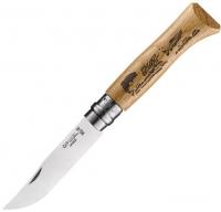 Складной нож Opinel N°8 нержавеющая сталь (дуб, рыба)