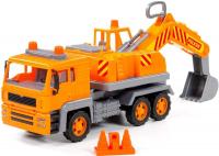 Игрушечный транспорт Полесье Автомобиль-экскаватор №2 инерционный Алмаз 87911