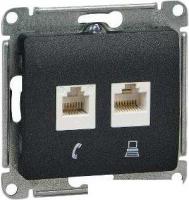 Розетка компьютерная Schneider Electric Glossa GSL000785 (антрацит)