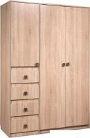 Шкаф распашной КМК Мебель Лондон (дуб сонома/капучино)