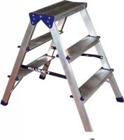 Лестница-стремянка Алюмет алюминиевая двухсторонняя A7204