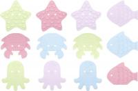 Комплект ковриков для купания Roxy Kids Sea Animals Soft Colors RBM-012-SA (12 шт)