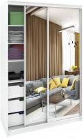 Шкаф-купе Кортекс-мебель Сенатор ШК10 Классика зеркало (белый)