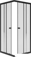 Душевой уголок Метакам Universal Black 90x90 KKS_013568 (прозрачное стекло)