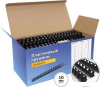 Пластиковая пружина для переплета Гелеос BCA4-10B 10 мм 100 шт (черный)