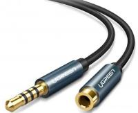 Кабель Ugreen AV118 3.5 мм - 3.5 мм (0.5 м, синий)