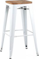 Табурет Stool Group TOLIX WOOD барный (белый) глянцевый