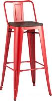 Стул Stool Group TOLIX WOOD со спинкой барный (красный) глянцевый