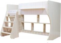 Кровать-чердак Красная звезда Р436 Капризун 2 с полками 160x80 (дуб млечный)