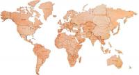 Пазл Woodary Карта мира XXL 3147 (3 уровня, natural)