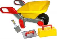 Тачка игрушечная Полесье №4 с набором каменщика №2 42064