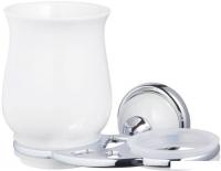 Стакан для зубной щетки и пасты Bisk 06899 (хром/белый)