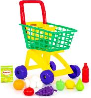 Тележка игрушечная Полесье №8 с набором продуктов 61928