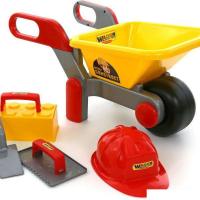 Тачка игрушечная Полесье №4 Construct с набором каменщика №3 50212