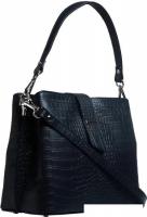 Женская сумка Souffle 101 1015013 (темно-синий кайман эластичный)
