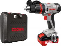 Ударная дрель-шуруповерт Crown CT21076HMX-4 BMC (с 2-мя АКБ, кейс)