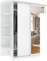 Шкаф распашной Кортекс-мебель Лагуна ШК05-01 левая консоль (белый)