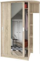 Шкаф распашной Кортекс-мебель Лагуна ШК04-01 правая консоль (дуб сонома)