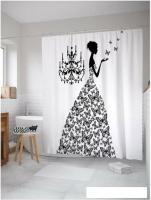 Шторка-занавеска для ванны JoyArty Свадебная Страна sc_2928