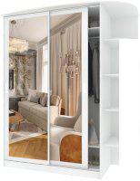 Шкаф распашной Кортекс-мебель Лагуна ШК05-02 правая консоль (белый)