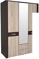 Шкаф распашной Интерлиния Коламбия КЛ-2 (дуб венге/дуб серый)