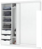 Шкаф-купе Кортекс-мебель Сенатор ШК12-45 Классика ДСП (белый)