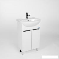 Viant Тумба Лима с умывальником Erica 55 VLIM55ER-T2ST+S-UM-ERI-55-1-W