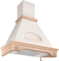 Кухонная вытяжка Elikor Бельведер Флореале 90П-650-П3Д (бежевый/дуб неокрашенный)