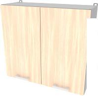 Шкаф навесной Интерлиния Компо ВШ80-720-2дв (дуб молочный)