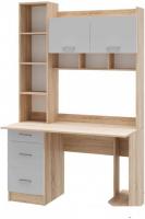 Стол Памир ПКС-5 (дуб сонома/белый глянец)