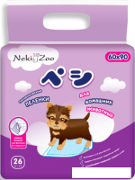 Одноразовая пеленка NekiZoo Пеленки для домашних животных L 60х90 см 26 шт