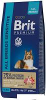 Сухой корм для собак Brit Premium Dog Sensitive баранина и индейка 15 кг
