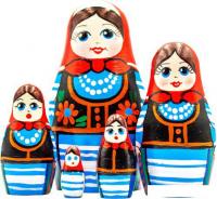 Развивающая игра Брестская Матрешка В польском народном костюме (набор 5 шт)