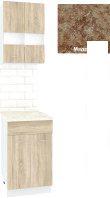 Готовая кухня Кортекс-мебель Корнелия Экстра 50р1ш2д (дуб сонома/мадрид)